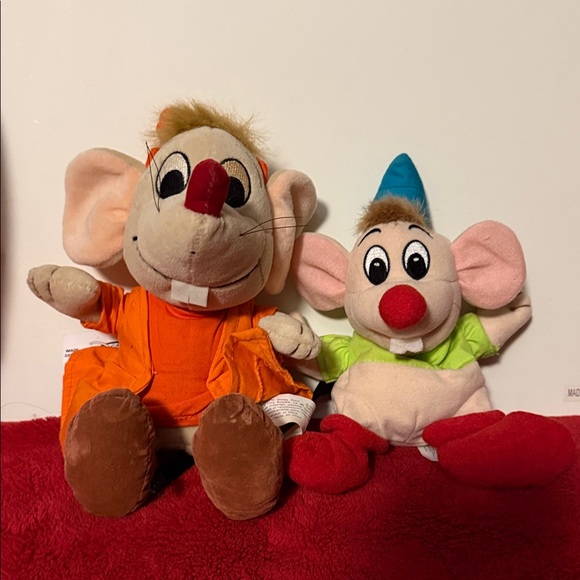 Disney Other - Disney Vintage Cinderella Stuffed Animals - Jaq and Gus Mice